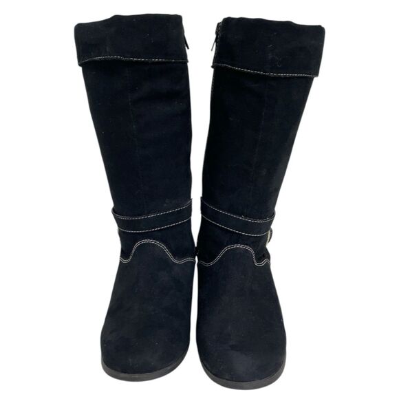 Zodiac Sidney Black Suede Cozy Mid-Calf Winter Boot Women's Size 4 - Picture 4 of 9